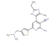 2-amino-6-{4-[(dimethylamino)methyl]-2-thienyl}-4-(2-ethyl-4-methyl-1H-imidazol-5-yl)nicotinonitrile