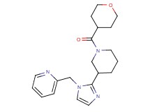 2-({2-[1-(tetrahydro-2H-pyran-4-ylcarbonyl)-3-piperidinyl]-1H-imidazol-1-yl}methyl)pyridine