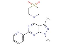 4-(1,1-dioxido-4-thiomorpholinyl)-1,3-dimethyl-6-(2-pyridinyl)-1H-pyrazolo[3,4-d]pyrimidine