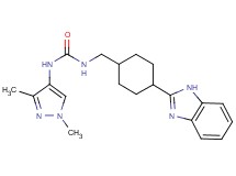 N-{[4-(1H-benzimidazol-2-yl)cyclohexyl]methyl}-N'-(1,3-dimethyl-1H-pyrazol-4-yl)urea