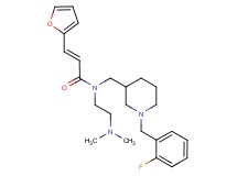 (2E)-N-[2-(dimethylamino)ethyl]-N-{[1-(2-fluorobenzyl)-3-piperidinyl]methyl}-3-(2-furyl)acrylamide