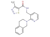 N-{[2-(3,4-dihydro-2(1H)-isoquinolinyl)-3-pyridinyl]methyl}-4-methyl-1,2,3-thiadiazole-5-carboxamide