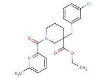 ethyl 3-(3-chlorobenzyl)-1-[(6-methyl-2-pyridinyl)carbonyl]-3-piperidinecarboxylate