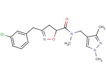 3-(3-chlorobenzyl)-N-[(1,3-dimethyl-1H-pyrazol-4-yl)methyl]-N-methyl-4,5-dihydro-5-isoxazolecarboxamide
