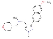 1-[3-(6-methoxy-2-naphthyl)-1H-pyrazol-4-yl]-N-methyl-N-(tetrahydro-2H-pyran-4-ylmethyl)methanamine