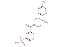 4-(5-methylpyridin-2-yl)-1-[3-(methylsulfonyl)benzoyl]piperidin-4-ol