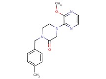 4-(3-methoxy-2-pyrazinyl)-1-(4-methylbenzyl)-2-piperazinone