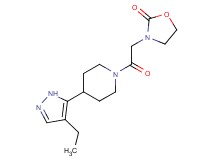 3-{2-[4-(4-ethyl-1H-pyrazol-5-yl)piperidin-1-yl]-2-oxoethyl}-1,3-oxazolidin-2-one