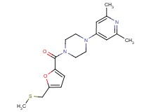 1-(2,6-dimethyl-4-pyridinyl)-4-{5-[(methylthio)methyl]-2-furoyl}piperazine