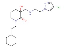 3-({[2-(4-chloro-1H-pyrazol-1-yl)ethyl]amino}methyl)-1-(2-cyclohexylethyl)-3-hydroxypiperidin-2-one