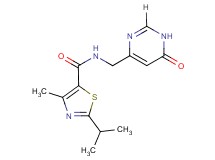 2-isopropyl-4-methyl-N-[(6-oxo-1,6-dihydropyrimidin-4-yl)methyl]-1,3-thiazole-5-carboxamide