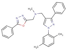 1-[1-(2,5-dimethylphenyl)-3-phenyl-1H-pyrazol-4-yl]-N-methyl-N-[(5-phenyl-1,3,4-oxadiazol-2-yl)methyl]methanamine