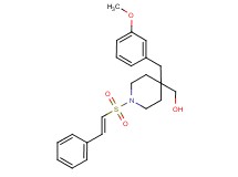 (4-(3-methoxybenzyl)-1-{[(E)-2-phenylvinyl]sulfonyl}-4-piperidinyl)methanol
