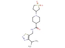 1-(1,1-dioxidotetrahydro-3-thienyl)-N-[(4-isopropyl-1,2,3-thiadiazol-5-yl)methyl]piperidine-4-carboxamide