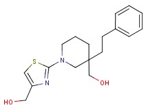 {2-[3-(hydroxymethyl)-3-(2-phenylethyl)piperidin-1-yl]-1,3-thiazol-4-yl}methanol