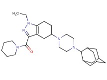 5-[4-(2-adamantyl)-1-piperazinyl]-1-ethyl-3-(1-piperidinylcarbonyl)-4,5,6,7-tetrahydro-1H-indazole