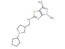 N-[(1-cyclopentylpyrrolidin-3-yl)methyl]-1,3-dimethyl-1H-pyrazolo[3,4-d][1,3]thiazol-5-amine