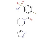 4-fluoro-3-{[3-(1H-pyrazol-5-yl)piperidin-1-yl]carbonyl}benzenesulfonamide