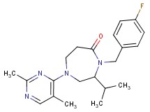1-(2,5-dimethylpyrimidin-4-yl)-4-(4-fluorobenzyl)-3-isopropyl-1,4-diazepan-5-one