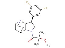 (2R*,3S*,6R*)-3-(3,5-difluorophenyl)-5-(2-methoxy-2-methylpropanoyl)-1,5-diazatricyclo[5.2.2.0~2,6~]undecane