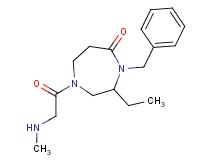4-benzyl-3-ethyl-1-(N-methylglycyl)-1,4-diazepan-5-one hydrochloride
