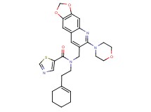 N-[2-(1-cyclohexen-1-yl)ethyl]-N-{[6-(4-morpholinyl)[1,3]dioxolo[4,5-g]quinolin-7-yl]methyl}-1,3-thiazole-5-carboxamide