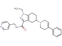 1-ethyl-5-(4-phenyl-3,6-dihydro-1(2H)-pyridinyl)-N-(4-pyridinylmethyl)-4,5,6,7-tetrahydro-1H-indazole-3-carboxamide