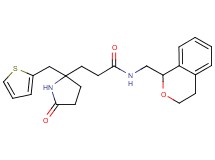 N-(3,4-dihydro-1H-isochromen-1-ylmethyl)-3-[5-oxo-2-(2-thienylmethyl)-2-pyrrolidinyl]propanamide