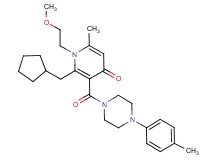2-(cyclopentylmethyl)-1-(2-methoxyethyl)-6-methyl-3-{[4-(4-methylphenyl)-1-piperazinyl]carbonyl}-4(1H)-pyridinone