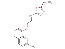 5-ethyl-N-{2-[(2-methylquinolin-8-yl)oxy]ethyl}-1,3,4-oxadiazol-2-amine