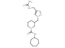 3-[(4-{[(aminocarbonyl)amino]methyl}-1H-1,2,3-triazol-1-yl)methyl]-N-cycloheptylpiperidine-1-carboxamide
