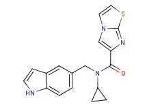 N-cyclopropyl-N-(1H-indol-5-ylmethyl)imidazo[2,1-b][1,3]thiazole-6-carboxamide