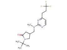1-tert-butyl-4-({methyl[4-(3,3,3-trifluoropropyl)pyrimidin-2-yl]amino}methyl)pyrrolidin-2-one