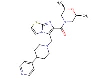 6-{[(2R*,6S*)-2,6-dimethyl-4-morpholinyl]carbonyl}-5-{[4-(4-pyridinyl)-1-piperidinyl]methyl}imidazo[2,1-b][1,3]thiazole