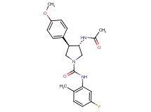 (3S*,4R*)-3-(acetylamino)-N-(5-fluoro-2-methylphenyl)-4-(4-methoxyphenyl)-1-pyrrolidinecarboxamide