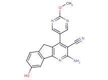 2-amino-8-hydroxy-4-(2-methoxypyrimidin-5-yl)-5H-indeno[1,2-b]pyridine-3-carbonitrile