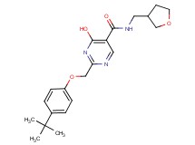 2-[(4-tert-butylphenoxy)methyl]-4-hydroxy-N-(tetrahydrofuran-3-ylmethyl)pyrimidine-5-carboxamide