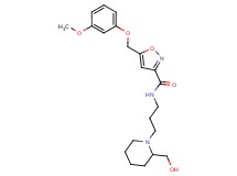 N-{3-[2-(hydroxymethyl)-1-piperidinyl]propyl}-5-[(3-methoxyphenoxy)methyl]-3-isoxazolecarboxamide