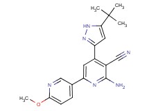 6-amino-4-(5-tert-butyl-1H-pyrazol-3-yl)-6'-methoxy-2,3'-bipyridine-5-carbonitrile