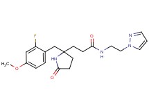 3-[2-(2-fluoro-4-methoxybenzyl)-5-oxo-2-pyrrolidinyl]-N-[2-(1H-pyrazol-1-yl)ethyl]propanamide