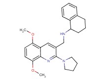 N-{[5,8-dimethoxy-2-(1-pyrrolidinyl)-3-quinolinyl]methyl}-1,2,3,4-tetrahydro-1-naphthalenamine