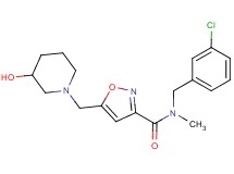 N-(3-chlorobenzyl)-5-[(3-hydroxypiperidin-1-yl)methyl]-N-methylisoxazole-3-carboxamide