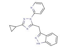 3-[(3-cyclopropyl-1-pyridin-2-yl-1H-1,2,4-triazol-5-yl)methyl]-1H-indazole