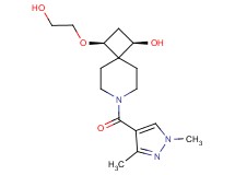 (1R*,3S*)-7-[(1,3-dimethyl-1H-pyrazol-4-yl)carbonyl]-3-(2-hydroxyethoxy)-7-azaspiro[3.5]nonan-1-ol
