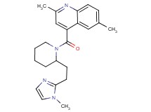 2,6-dimethyl-4-({2-[2-(1-methyl-1H-imidazol-2-yl)ethyl]-1-piperidinyl}carbonyl)quinoline