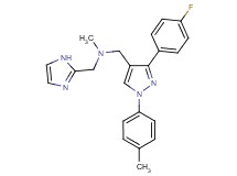 1-[3-(4-fluorophenyl)-1-(4-methylphenyl)-1H-pyrazol-4-yl]-N-(1H-imidazol-2-ylmethyl)-N-methylmethanamine