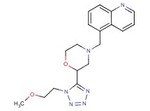 5-({2-[1-(2-methoxyethyl)-1H-tetrazol-5-yl]morpholin-4-yl}methyl)quinoline