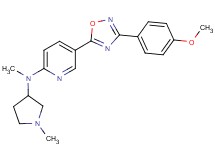 5-[3-(4-methoxyphenyl)-1,2,4-oxadiazol-5-yl]-N-methyl-N-(1-methyl-3-pyrrolidinyl)-2-pyridinamine