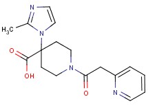 4-(2-methyl-1H-imidazol-1-yl)-1-(pyridin-2-ylacetyl)piperidine-4-carboxylic acid