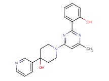 1-[2-(2-hydroxyphenyl)-6-methylpyrimidin-4-yl]-4-pyridin-3-ylpiperidin-4-ol